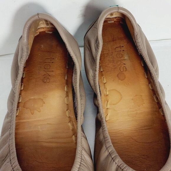 Tieks by Gavrieli Women's Size US 8 Taupe Leather Slip On Ballet Flats - Picture 11 of 12